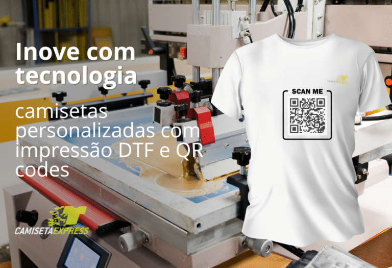 Inove com tecnologia: camisetas personalizadas com impressão DTF e QR codes