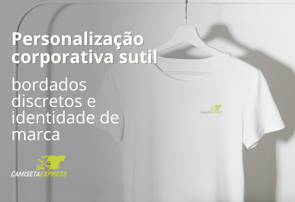 Personalização corporativa sutil bordados discretos e identidade de marca